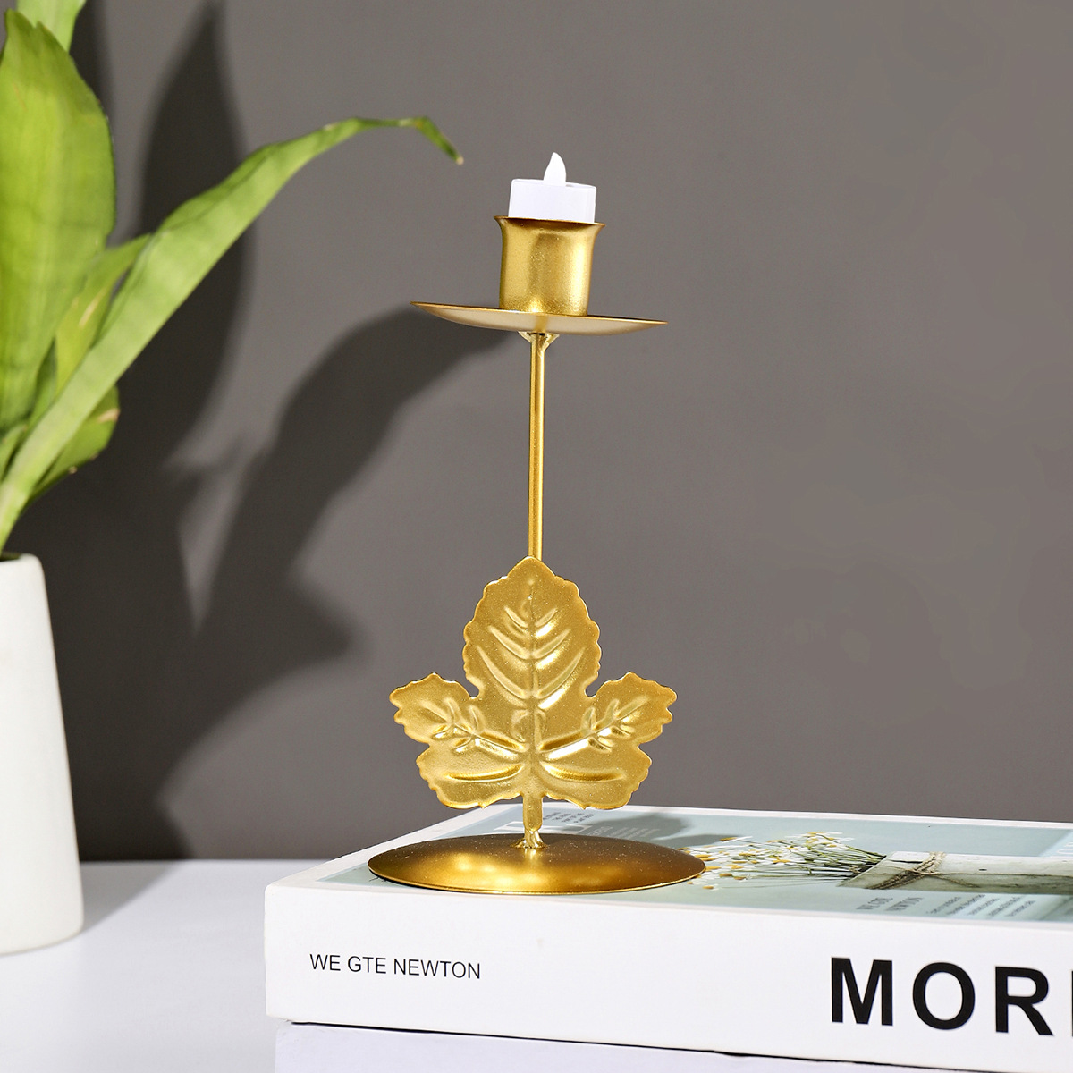 Amazon Mini Nordic Golden Iron Candle Creative Simple Geometry…