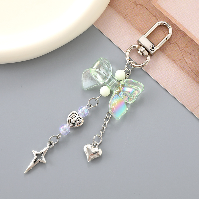 Ins nuevo arco acrílico llavero colgante personalidad DIY bolso colgante auriculares colgante joyas