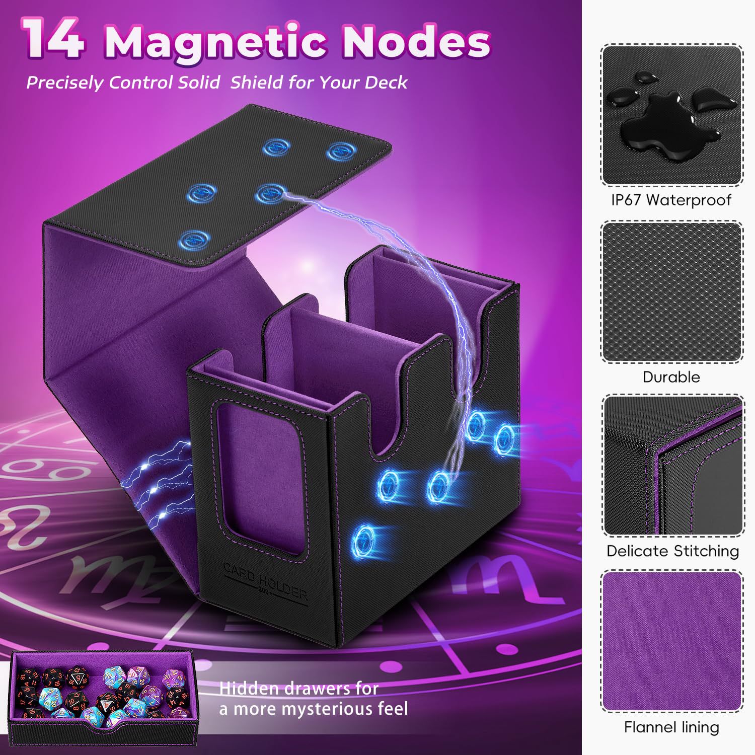 Export-quality High-end PU Leather 260+ Game Magic: The Gathering Multi-window Box, Card Storage Box_voghion.com