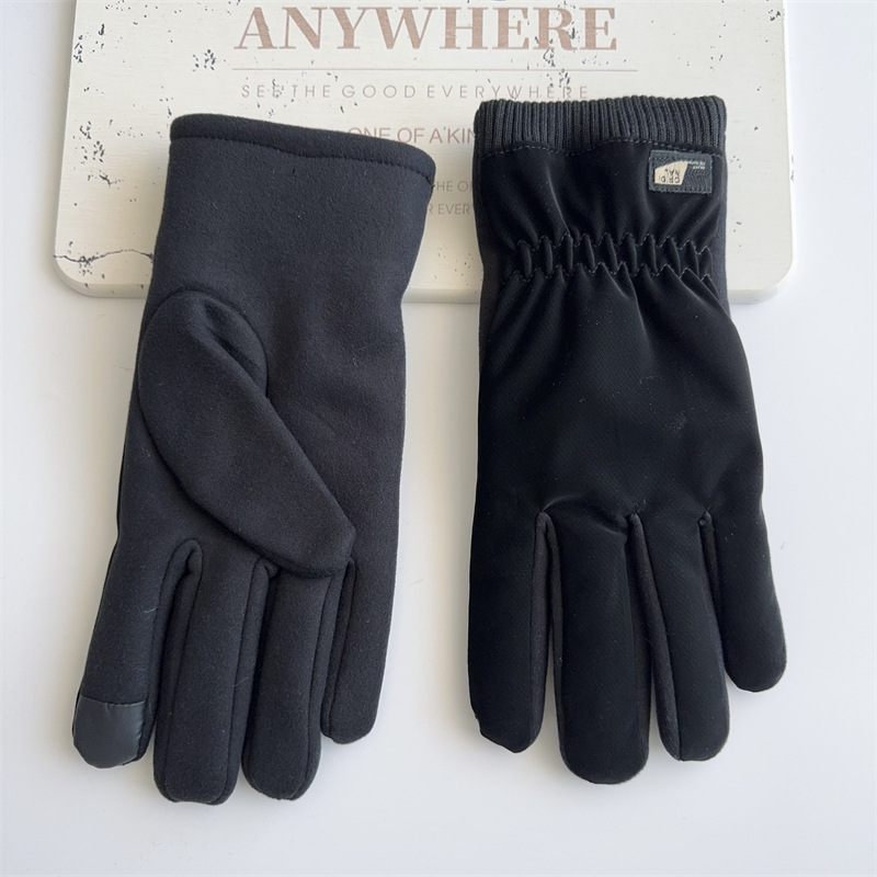 Winter Herren Outdoor Warm Touchscreen mit Fleece Stofffutter Fahrradhandschuhe Kältebeständige Sporthandschuhe_voghion.com