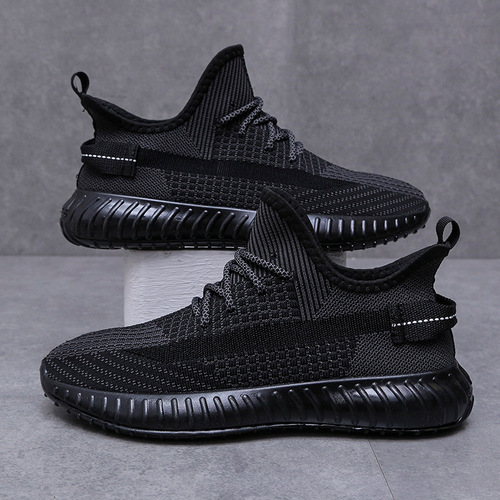 Men's coconut shoes wholesale men's and women's same style fly woven sports shoes autumn popular breathable casual couple shoes uppers