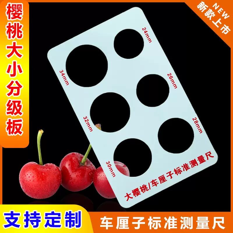 车厘子标准测量尺子果径卡尺鲜果分级樱桃蓝莓大小侧量工具尺