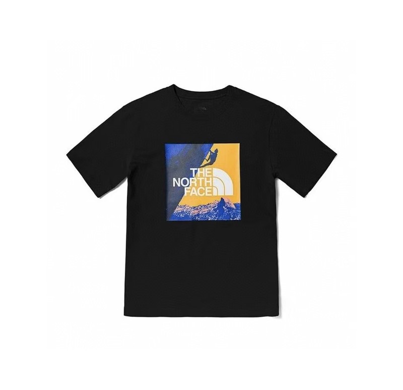 NTノースフェイスの純綿Tシャツの正しいバージョン、男性と女性用、カップル向けの同じスタイル、トレンディなプリント、幅広で多用途、カジュアル半袖|undefined