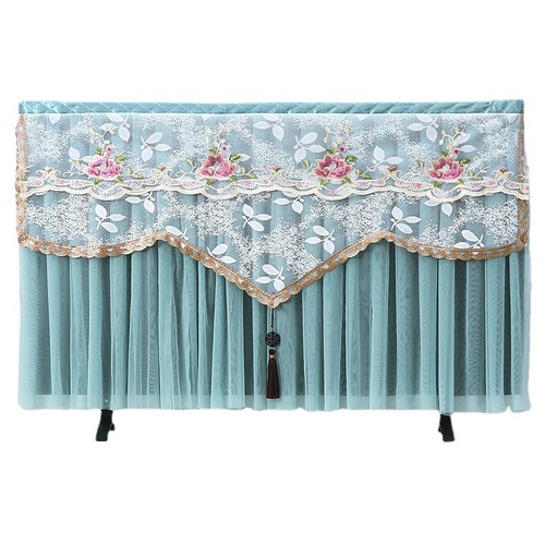 New style TV cover, no need to take off, dust cover, lace embroidery LCD desktop hanging TV cover