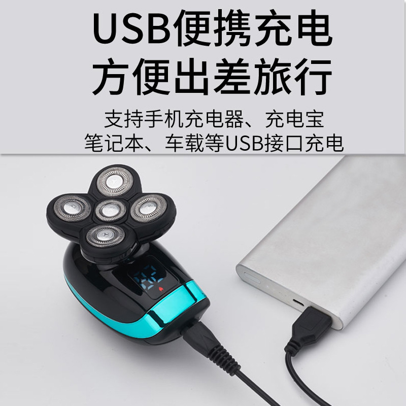 Multifuncional pantalla digital inteligente afeitadora pelo Calvo Clipper maquinilla de afeitar eléctrica los hombres barba cuchillo al por mayor