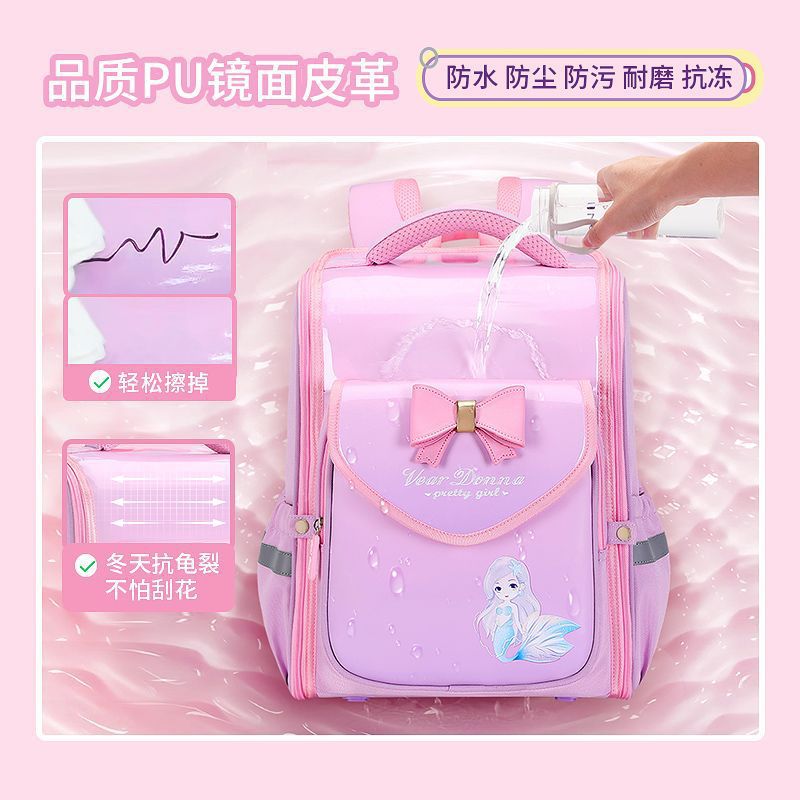 Lindo alto aspecto de gran capacidad de carga-reducción de la chica mochila impermeable columna vertebral protección ligero niños Escuela Primaria estudiante escuela al por mayor