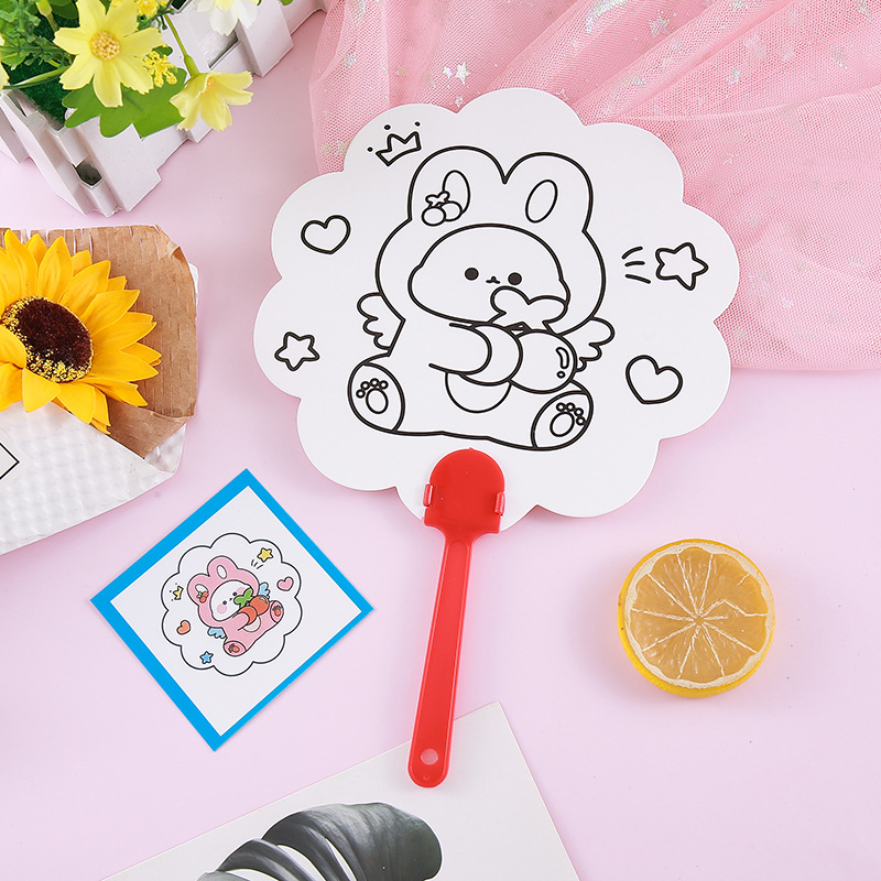 Abanico de graffiti de bricolaje de dibujos animados para niños