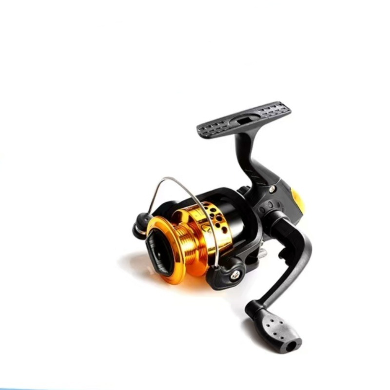 Golden fishing reel (wireless, no paper box)