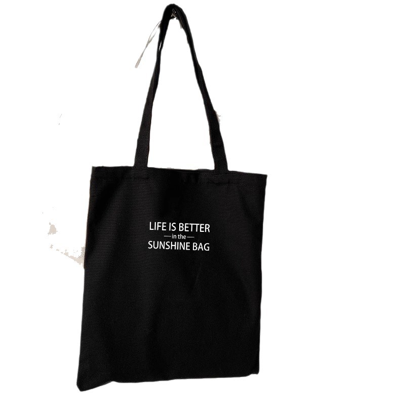 Verano simple carta Portátil Bolsa de lona bolsa de hombro con cremallera bolsa de tela casual merienda compras ordenador libro bolsa para mujeres