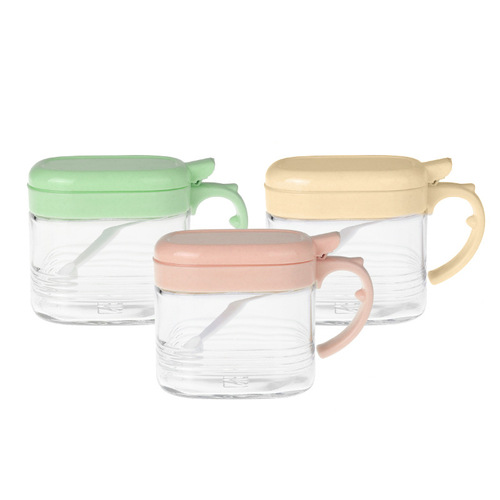 Zhenxing square glass seasoning jar YH5996 kitchen household seasoning jar seasoning jar salt jar storage jar