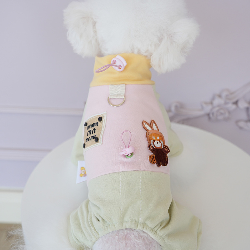 宠物狗猫咪四脚衣小熊猫家居服秋冬款护肚保暖泰迪比熊柔软衣服|undefined