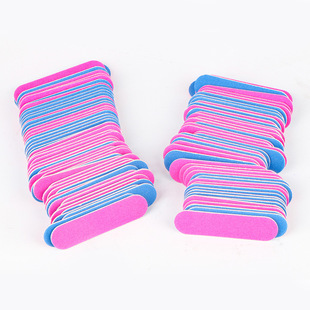 Disposable small rubbing strip wearing nail tool 5cm nail file powder pair blue nail rubbing strip spot mini wood file