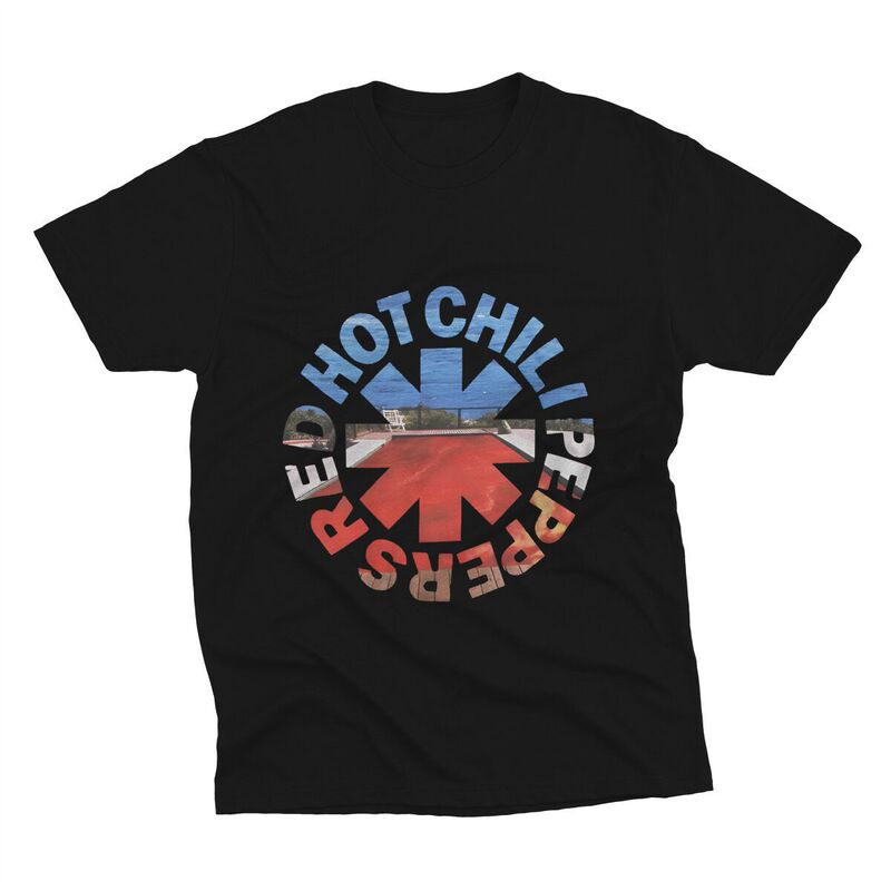 Digital Direct-Print Red Hot Chili Peppers Cross-Border American Retro Washed T-Shirt Digital Direct-Print Red Hot Chili Peppers Cross-Border American Retro Washed T-Shirt