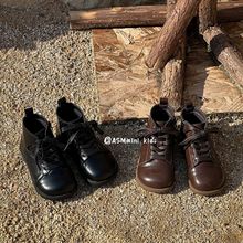 儿童简约韩版小短靴2025秋冬新款宝宝英伦风马丁靴男女童软底单靴