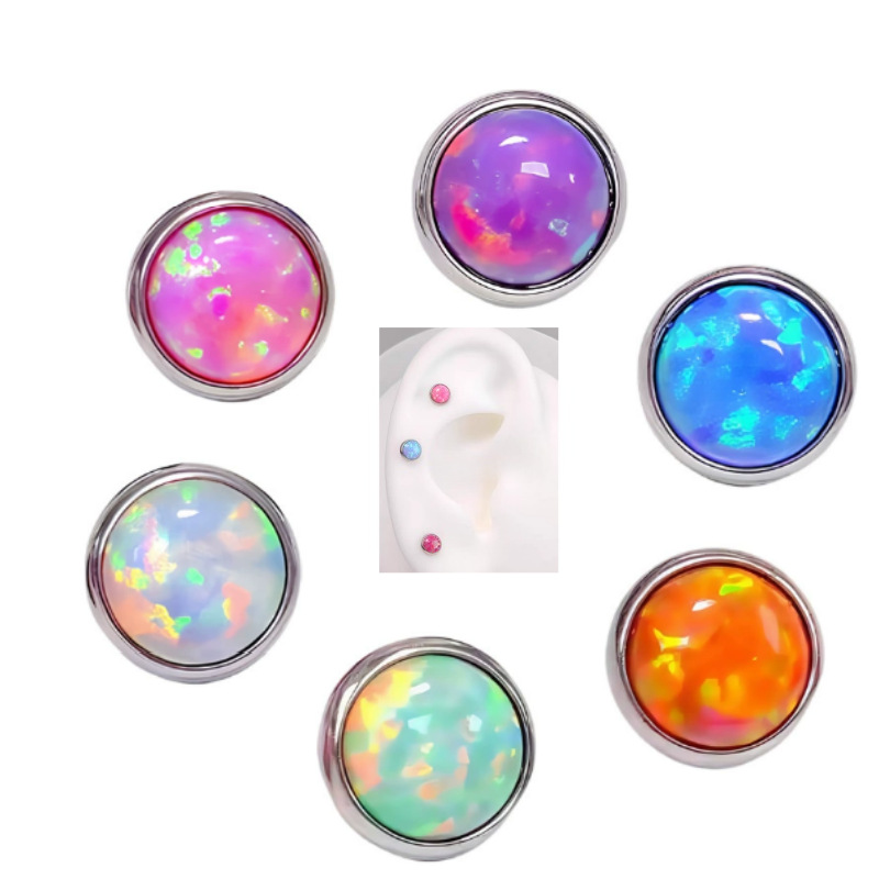 Labret stud lip piercing jewelry styling detail