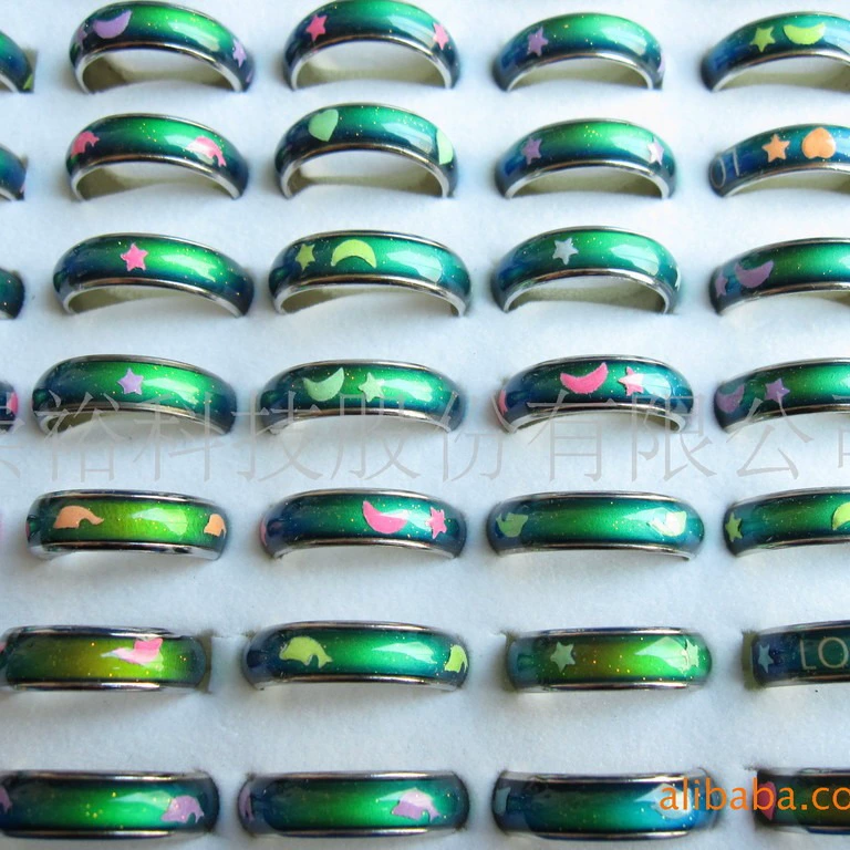 Жидкий Кристалл 12 цветов кольцо для изменения температуры кольцо для изменения настроения