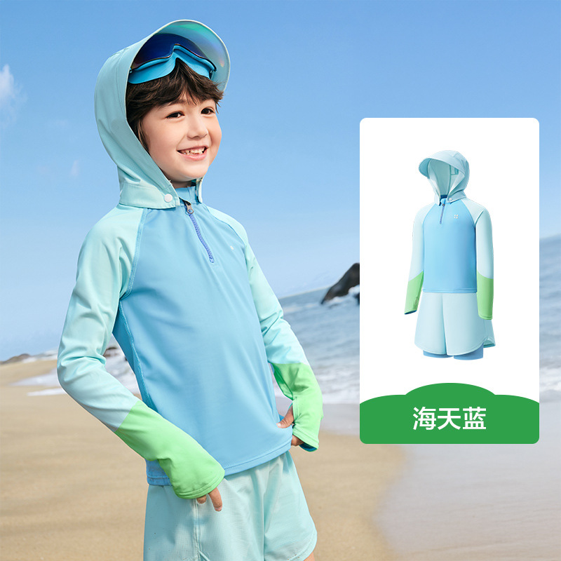 KK Tree Traje de baño para niños dividido Niños y niñas Traje de baño de manga larga Protección solar Playa de playa Traje de baño para bebés Aguas termales