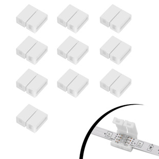 5050RGB LED bare board light strip welding-free connector 10mm4P butt joint welding-free buckle RGB light bar