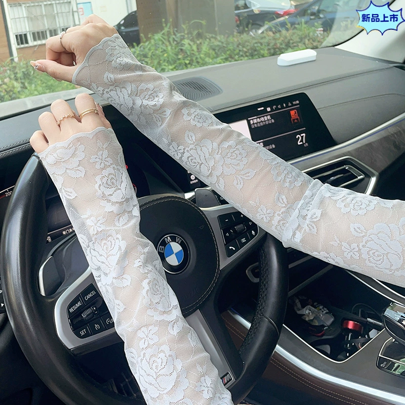 Summer outdoor driving lace sun protection sleeve arm sleeve thin breathable scar concealment tattoo UV protection