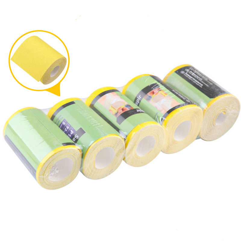 派瑞厂家跨境现货背绒 抛光片 黄色砂纸卷