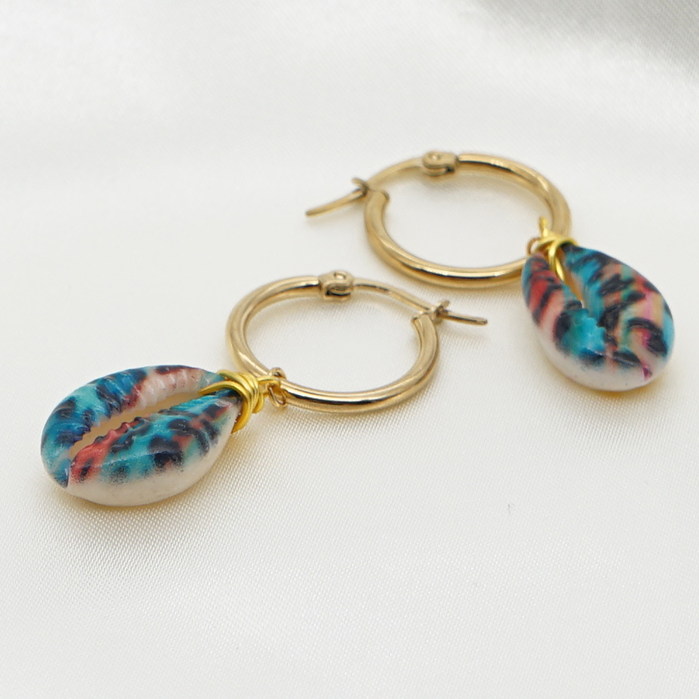 Bohemian Fashion Natural Shell Earrings display picture 12