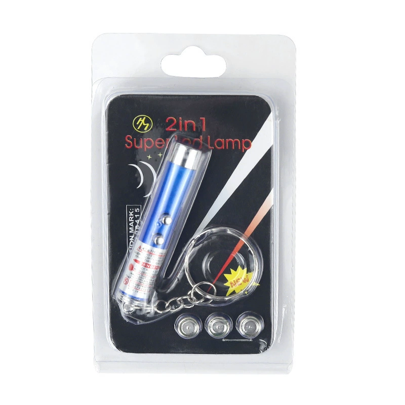 Интерактивная лазерная игрушка-удочка для кошек, USB/брелок, перезаряжаемая, случайный цвет