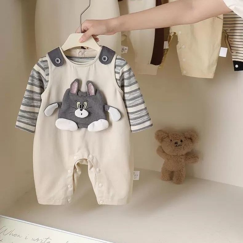 秋季套装衣服背带裤连体衣婴儿宝宝可爱新款卡通超萌春秋两件套潮|undefined