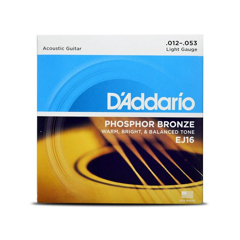 Подлинные струнные наборы для гитары Dadrio EJ16, шесть струн народного типа, Muji Strings EZ910 полный набор струн