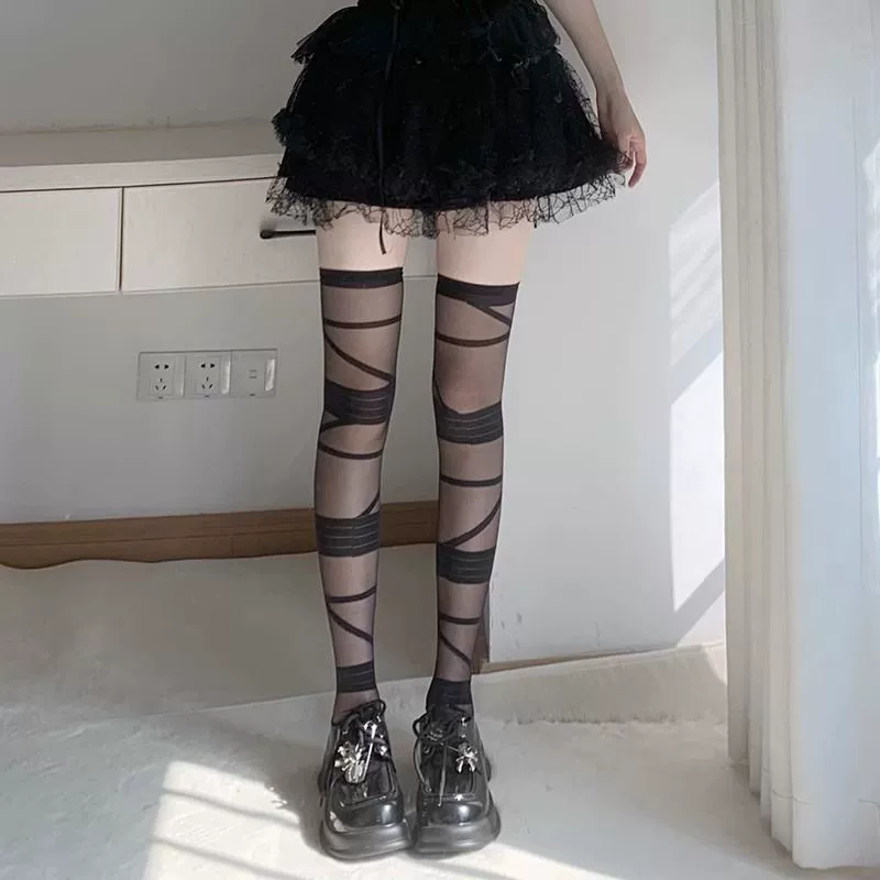 Красивый пояс, тонкие колготки для коленей, эластичный бинт, стиль Lolita, 2 карата