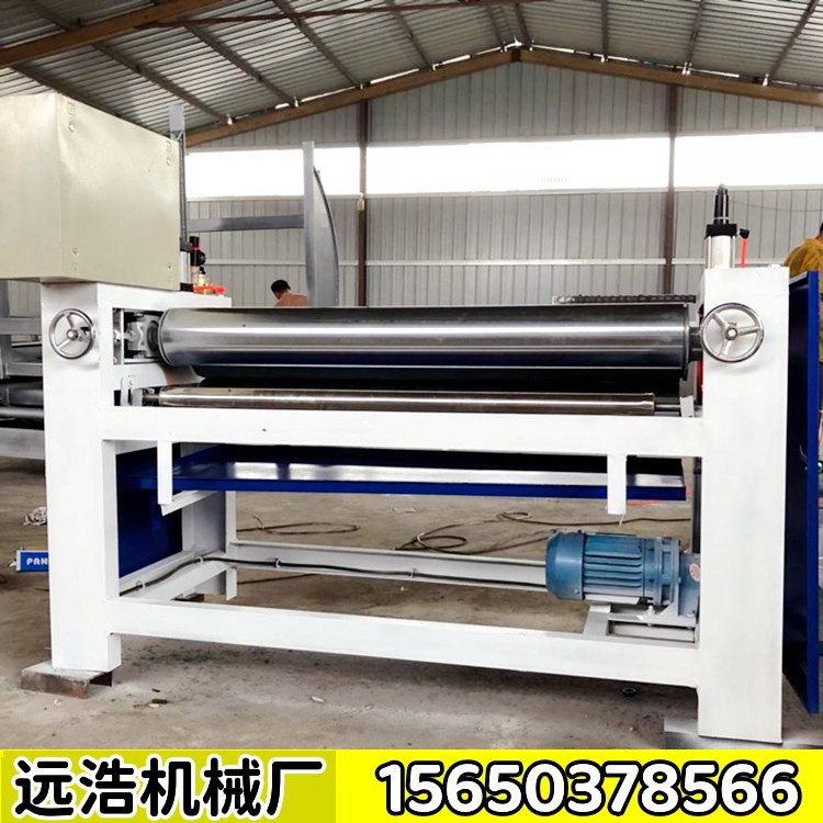 AB glue polyurethane honeycomb bipolar plate gluing machine double-sided sponge roller metal plate composite door gluing machine