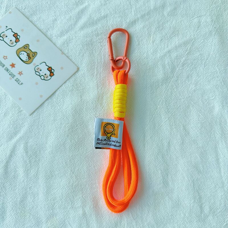 简约风手工编织绳撞色挂绳钥匙扣手机壳便携手绳diy潮款小众挂件|undefined