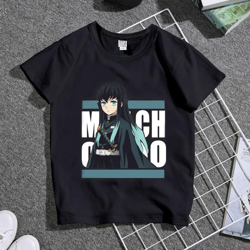 TT625 summer boys and girls short sleeve Ghost Blade children's clothing fashion comfortable cartoon student T-shirt parent-child suit