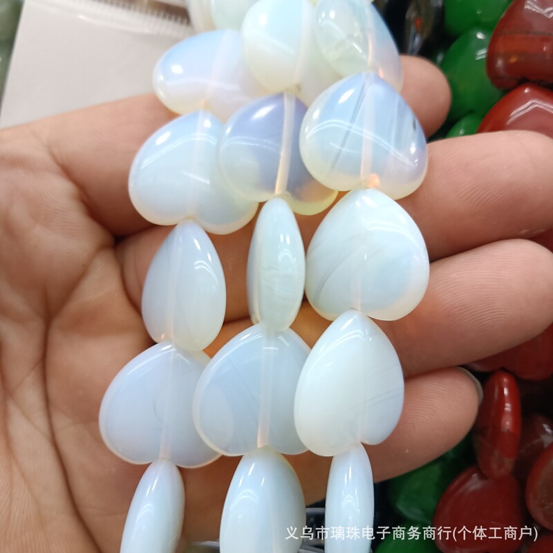 20 ミリメートル天然石クリスタル瑪瑙愛ピーチハート型 diy ジュエリーネックレスペンダントアクセサリー半完成ストレート穴|undefined