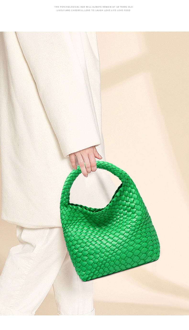 Ein Nischendesign gewebter Handtaschenkorb, modische trendige Umhängetasche mit einer Schulter, Sommer neue vielseitige Mutter und_voghion.com