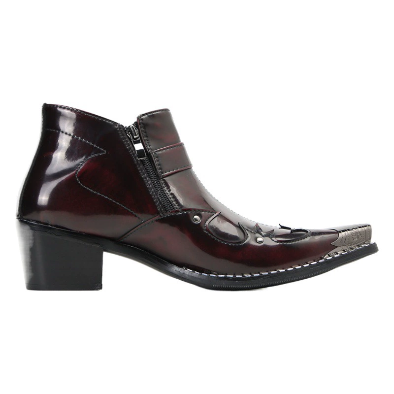 Ботинки Martin, мужские зимние короткие сапоги из воловьей кожи, рабочие ботинки скрытого роста, Повседневная Уличная походная обувь, высокие мужские туфли из воловьей кожи