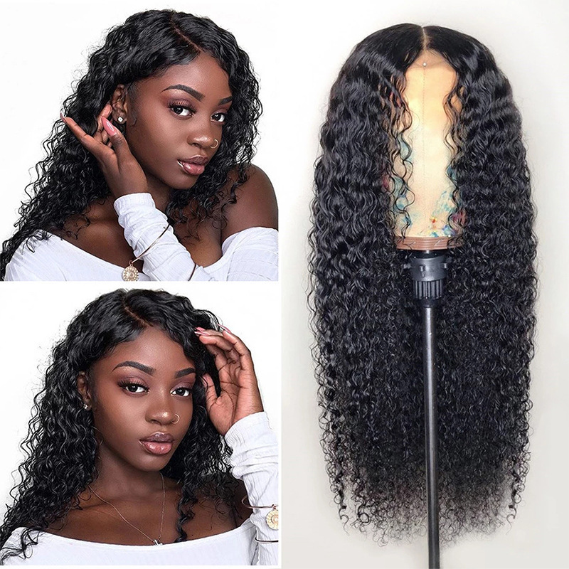 Special price wig Europe and the United States cross-border hot African black split small roll chemical fiber headgear direct wig headgear spot Special price wig Europe and the United States cross-border hot African black split small roll chemical fiber headgear direct wig headgear spot