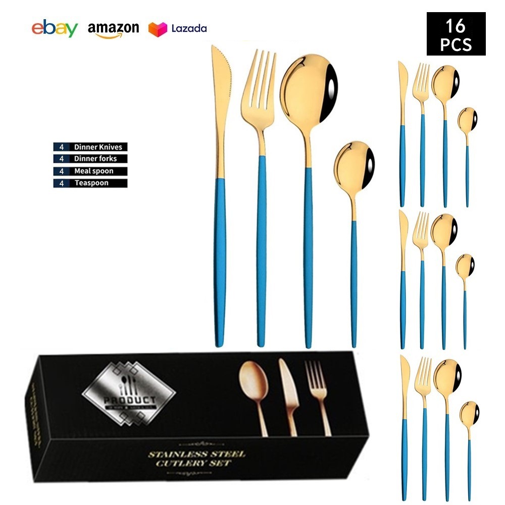 블루 골드 [16PCS] 치약 상자 B