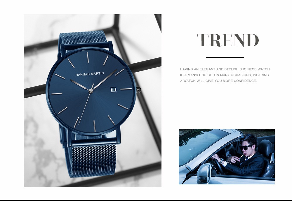 Popolare orologio da calendario classico minimalista per orologio al quarzo impermeabile da uomo per affari, tempo libero e tempo libero_voghion.com