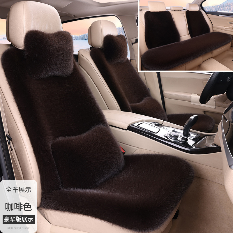 車のぬいぐるみ座布団は冬にキツネのぬいぐるみ座布団を厚くして保温する7セットの汎用車内シートカバー|undefined