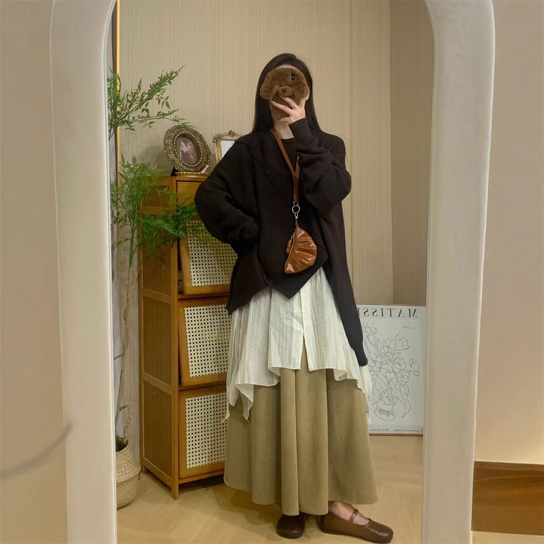 实拍 2024年秋冬季新款 美拉德废土风旅游穿搭三件套女装百搭