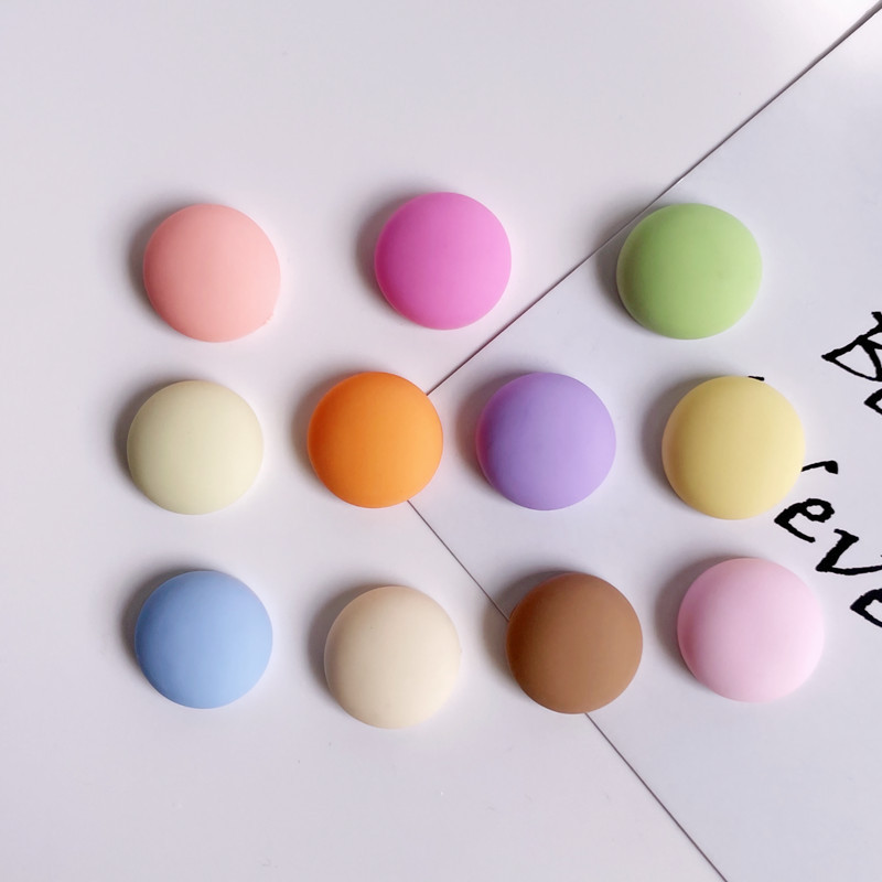 半球形马卡龙色磨砂哑光树脂diy贴片 手机壳儿童发夹手工创作材料
