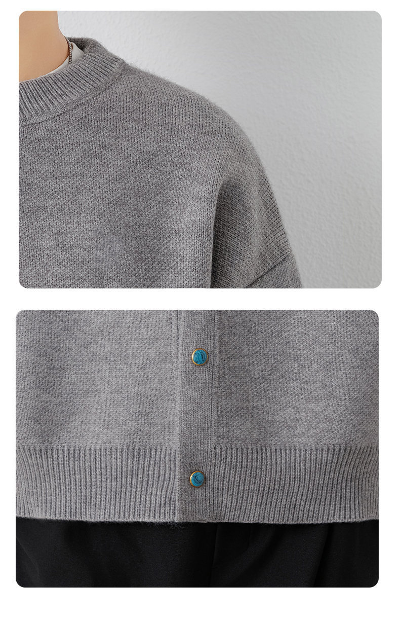 Men's Premium Knit Cardigan With Buttons - Classic Luxury Style, Loose Fit, Warm & Breathable For Autumn & Winter_voghion.com