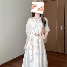 法式绝美独特碎花连衣裙子女2025新款夏季温柔风高端精致气质长裙