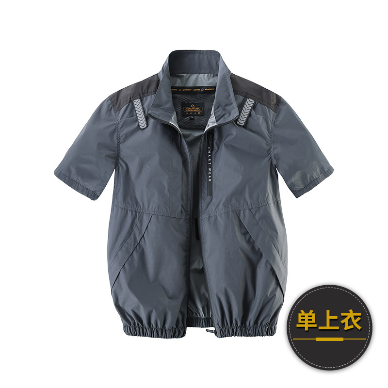 空調服半袖クロスボーダーサプライ夏用扇風機付き空調服冷凍冷却作業服メンズ薄手|undefined