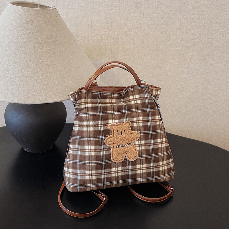 2024小众斜挎背包女百搭通勤上班上课学生包多功能单肩双肩两用包