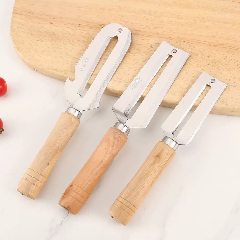 木柄瓜刨刀 厂家现货削皮器 甘蔗莴笋刀菠萝削皮土豆水果刨皮刀