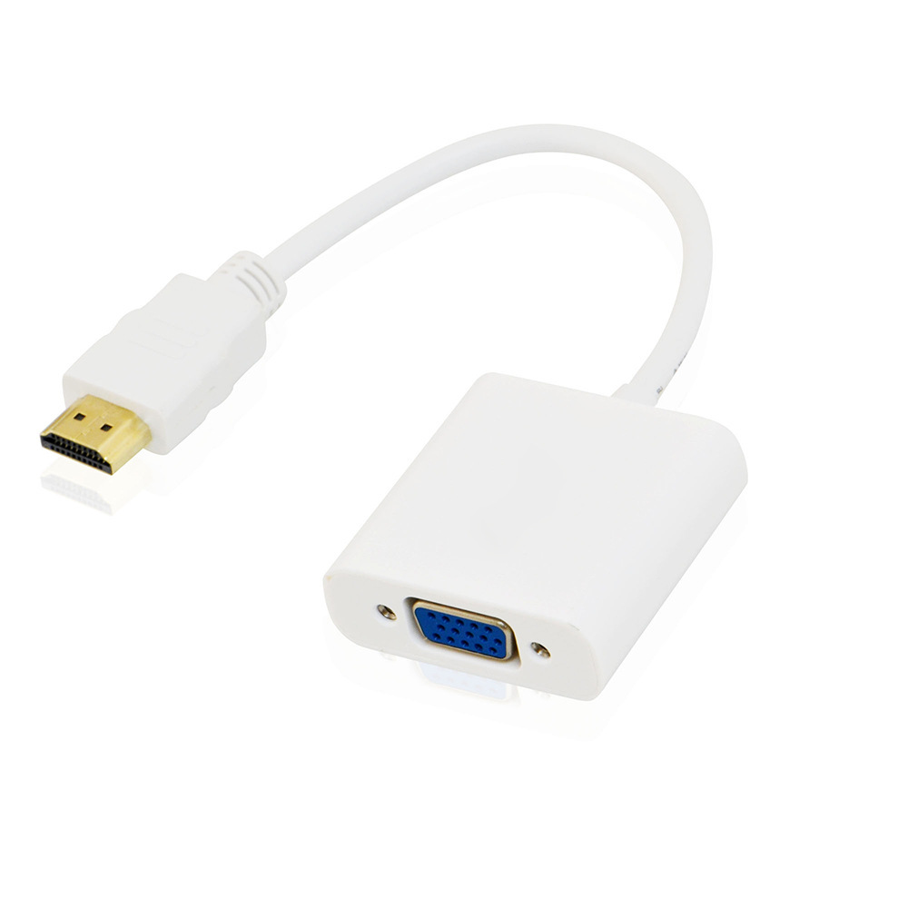 Cable HDMI a VGA Cable 1080p Proyección de computadora TV Adaptador de conversión de fuente de alimentación de audio Proyector