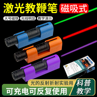 Magnetic suction laser pointer teacher pointer red and green light splitter physical optical equipment light reflection strong laser pointer