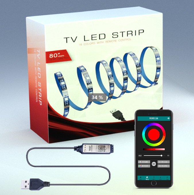 Juego de tira de luz LED RGB 5050, 5V de bajo voltaje, para iluminación de paredes, venta al por mayor de tiras de luz LED