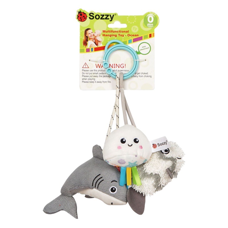 SOZZY Colgante de frutas con sonido de pájaros, mordedor, juguete colgante para cochecito, móvil para cuna, sonajero colgante para cama, colgante de espejo de seguridad